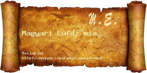 Magyari Eufémia névjegykártya